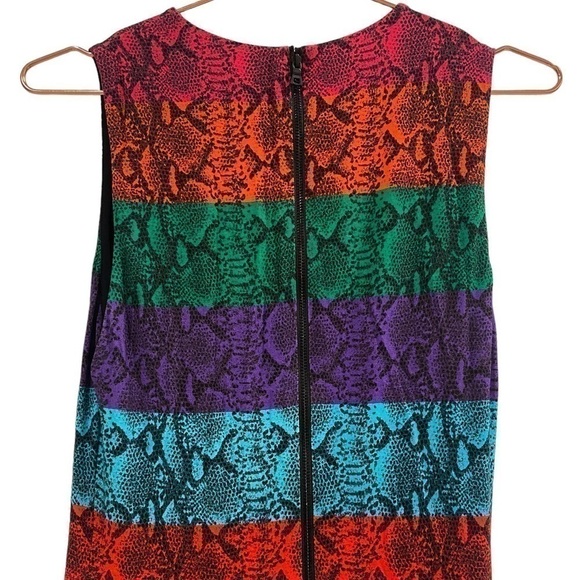 ALICE + OLIVIA Delora Rainbow Snake Print Midi Dress VGUC - Picture 13 of 16